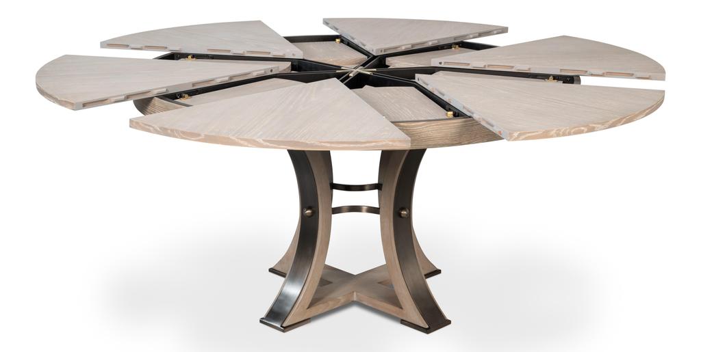 Tower Jupe Grey Medium Dining Table - Ornate Home