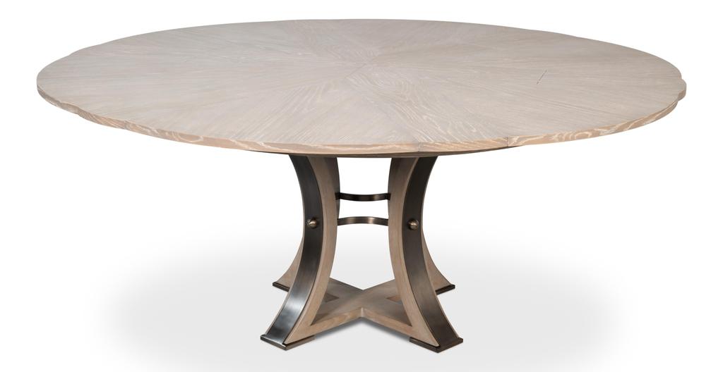 Tower Jupe Grey Medium Dining Table - Ornate Home