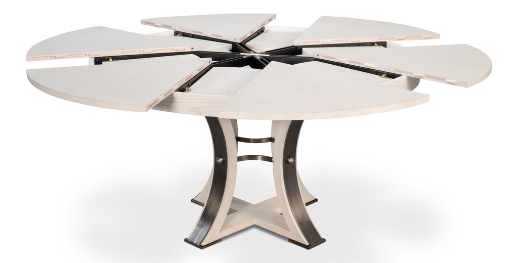 Tower Jupe White Dining Table - Ornate Home