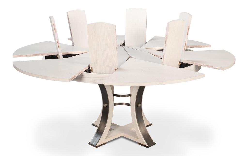 Tower Jupe White Dining Table - Ornate Home