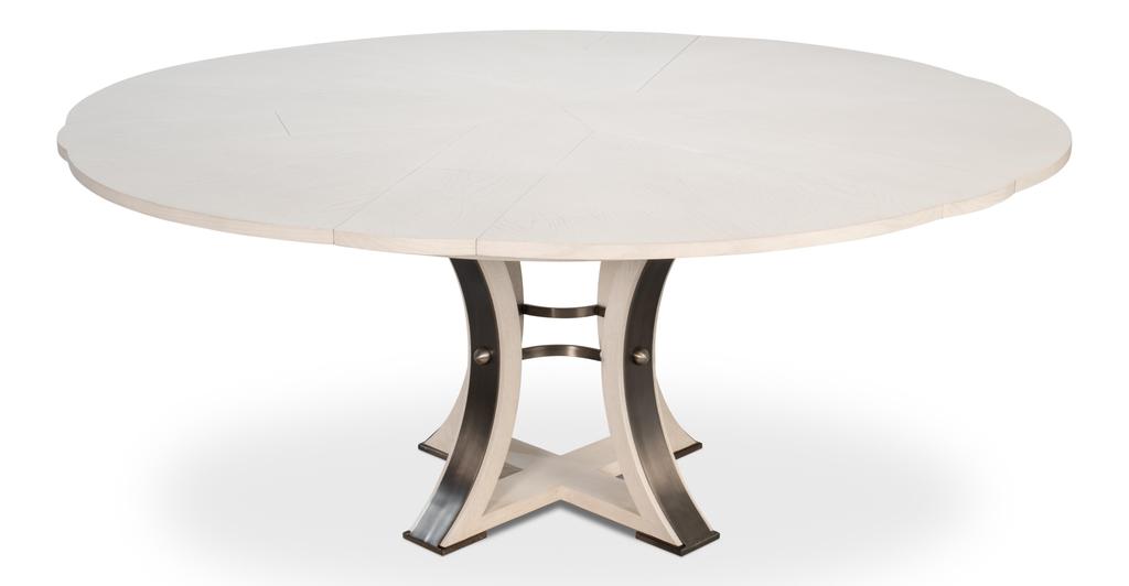 Tower Jupe White Dining Table - Ornate Home