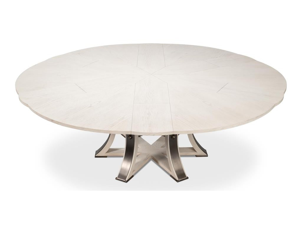 Tower Jupe White Dining Table - Ornate Home
