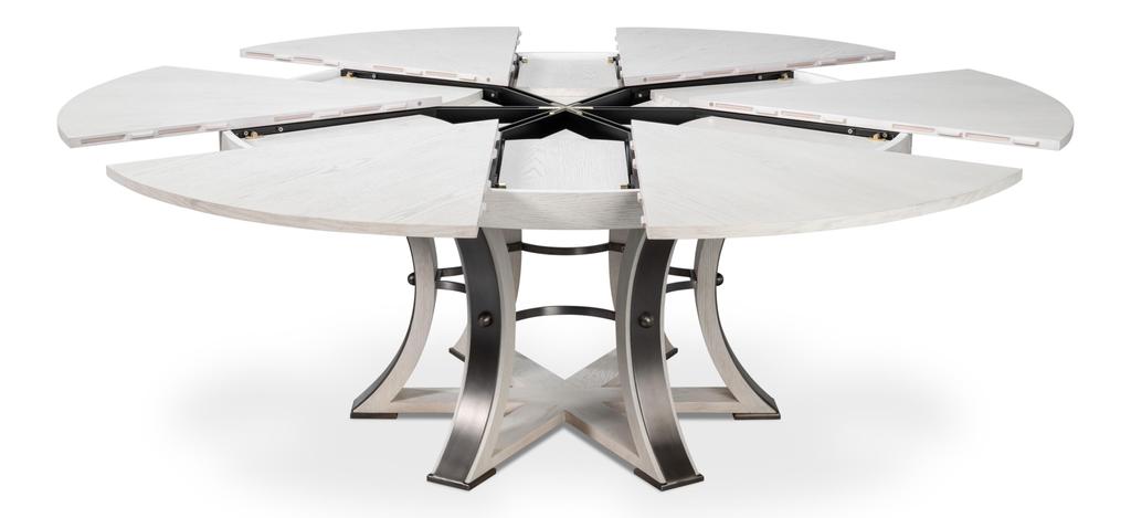 Tower Jupe White Dining Table - Ornate Home