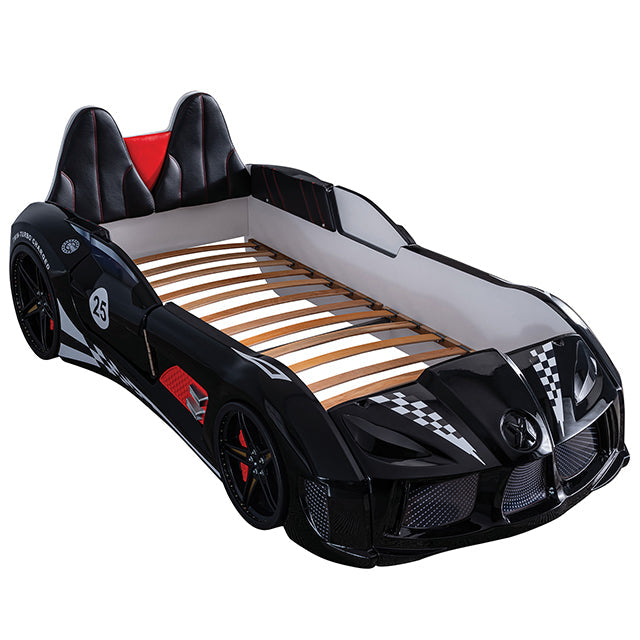 Trackster Black Car Bed / Twin - Ornate Home