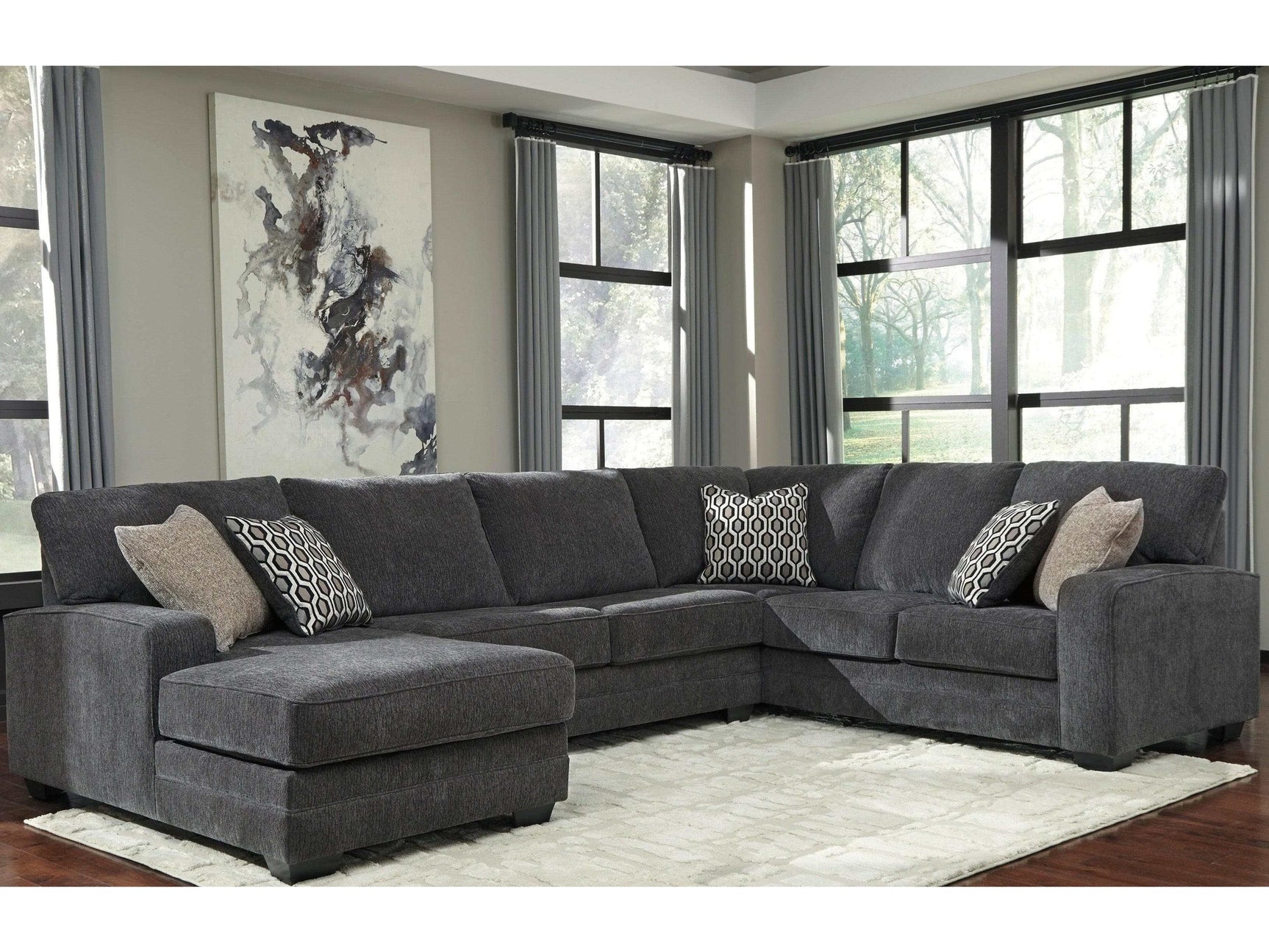 Tracling Slate 3pc LAF Chaise Sectional (Online Special Price) - Ornate Home