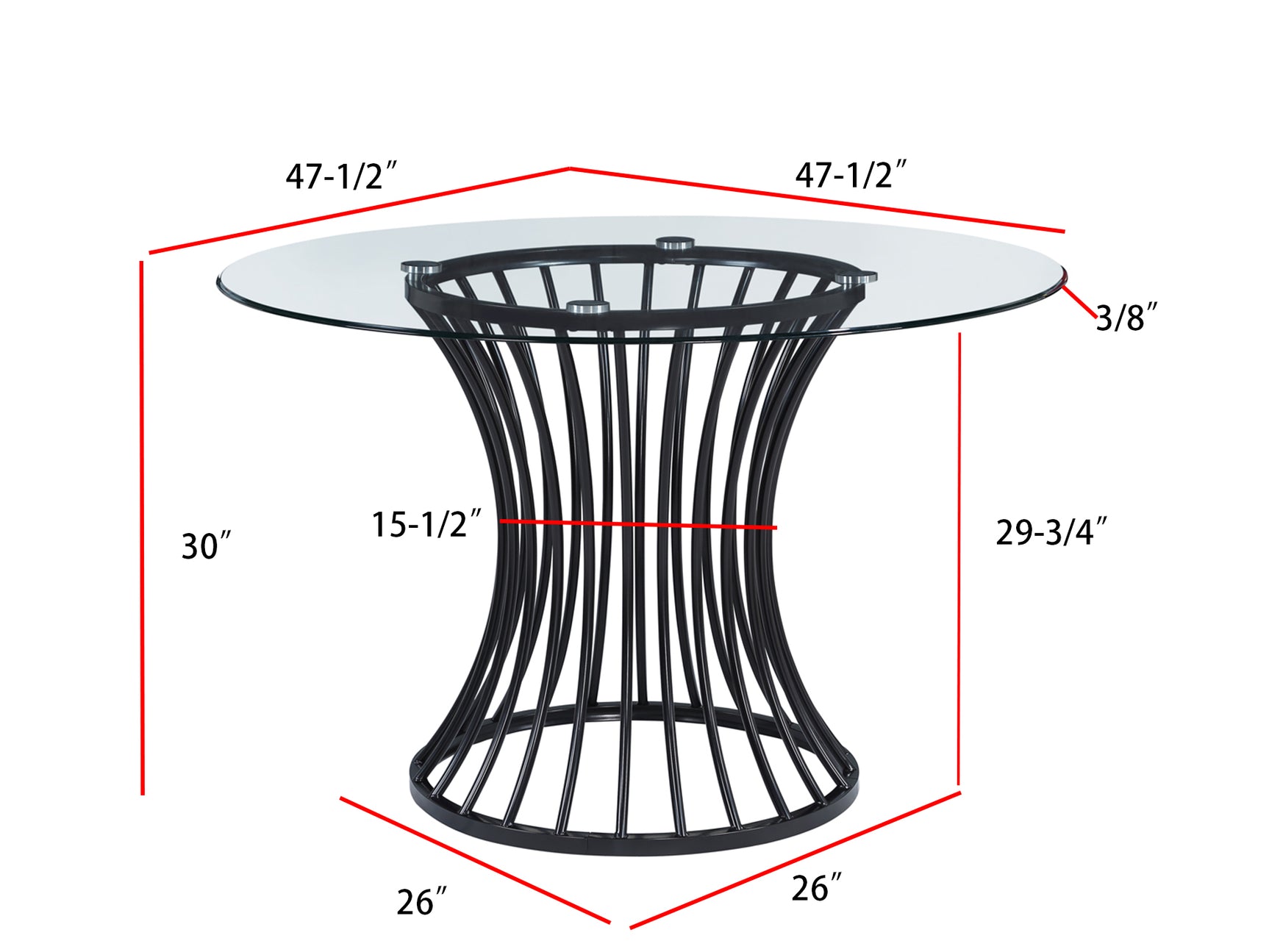 Tracy Light Grey/Black 5-Piece Round Dining Set - Ornate Home