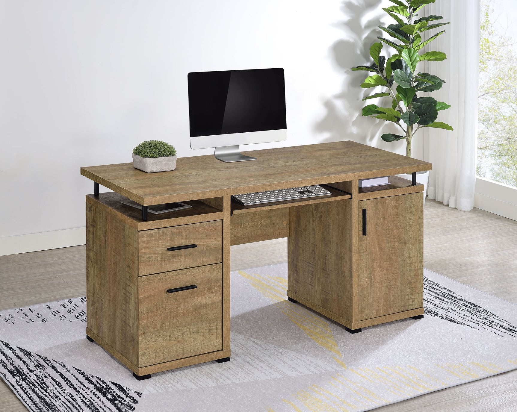 Tracy Mango 55-inch 2-drawer Office Computer Desk - Ornate Home