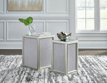 Traleena Silver Finish Nesting End Table (Set of 2) (Online Special Price) - Ornate Home