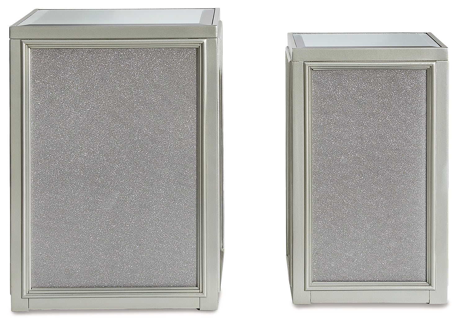 Traleena Silver Finish Nesting End Table (Set of 2) (Online Special Price) - Ornate Home