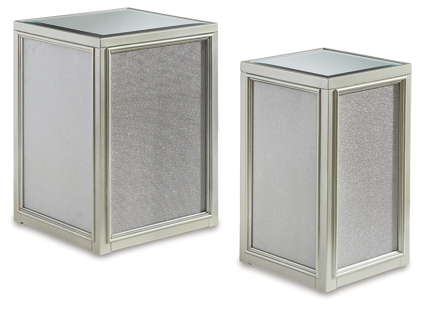 Traleena Silver Finish Nesting End Table (Set of 2) (Online Special Price) - Ornate Home