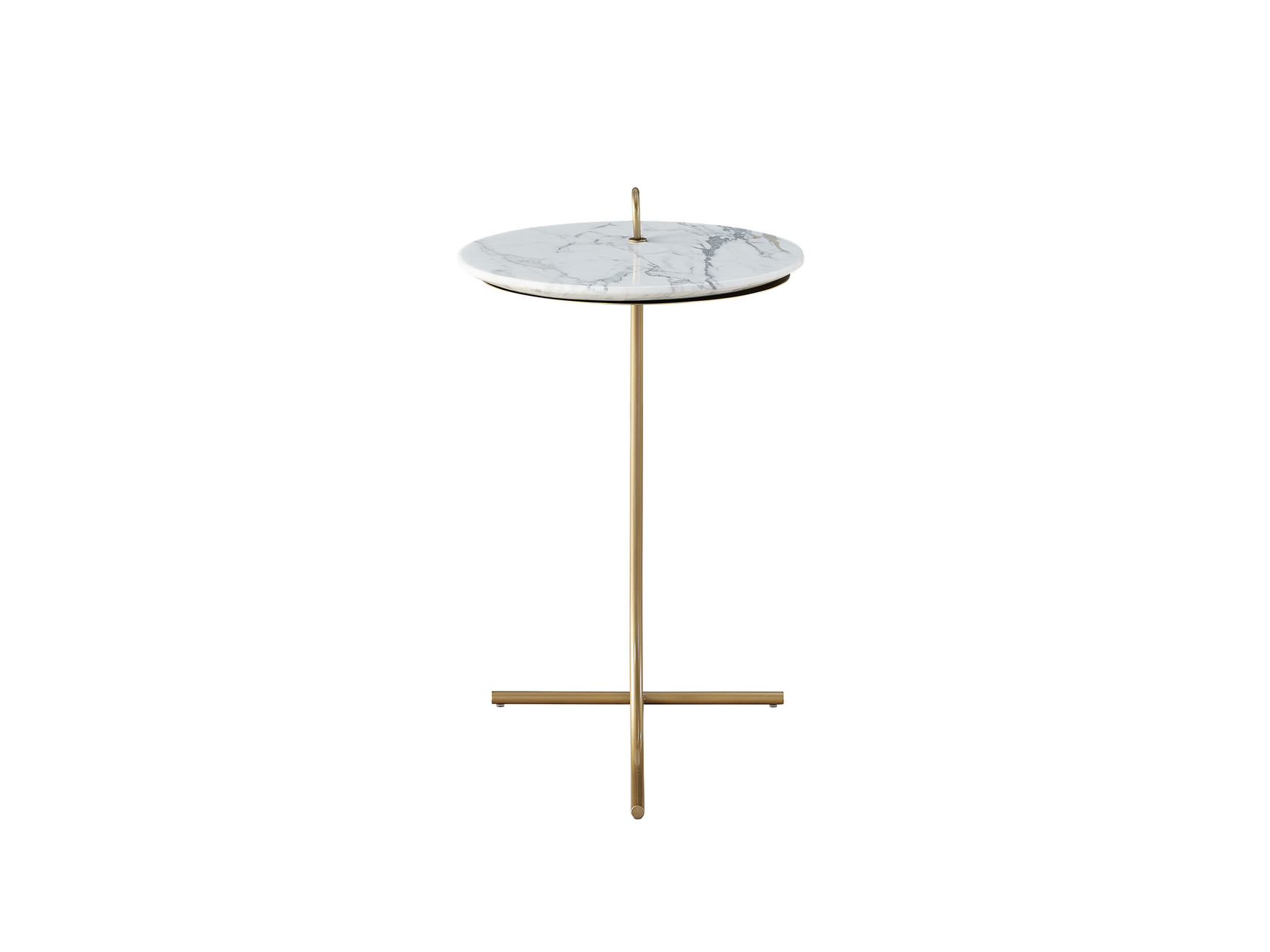 Tranquility Carrara Stone/Soft Gold Accent Table - Ornate Home