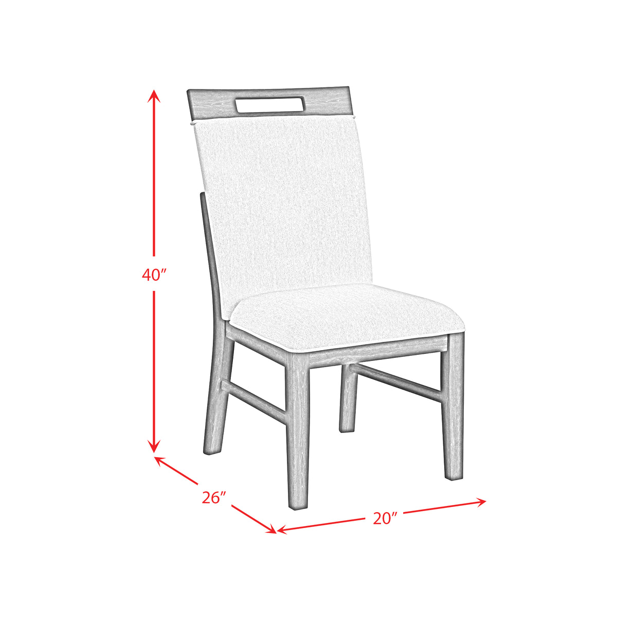 Transcend Charcoal/Light Grey Dining Side Chair (Set of 2) - Ornate Home