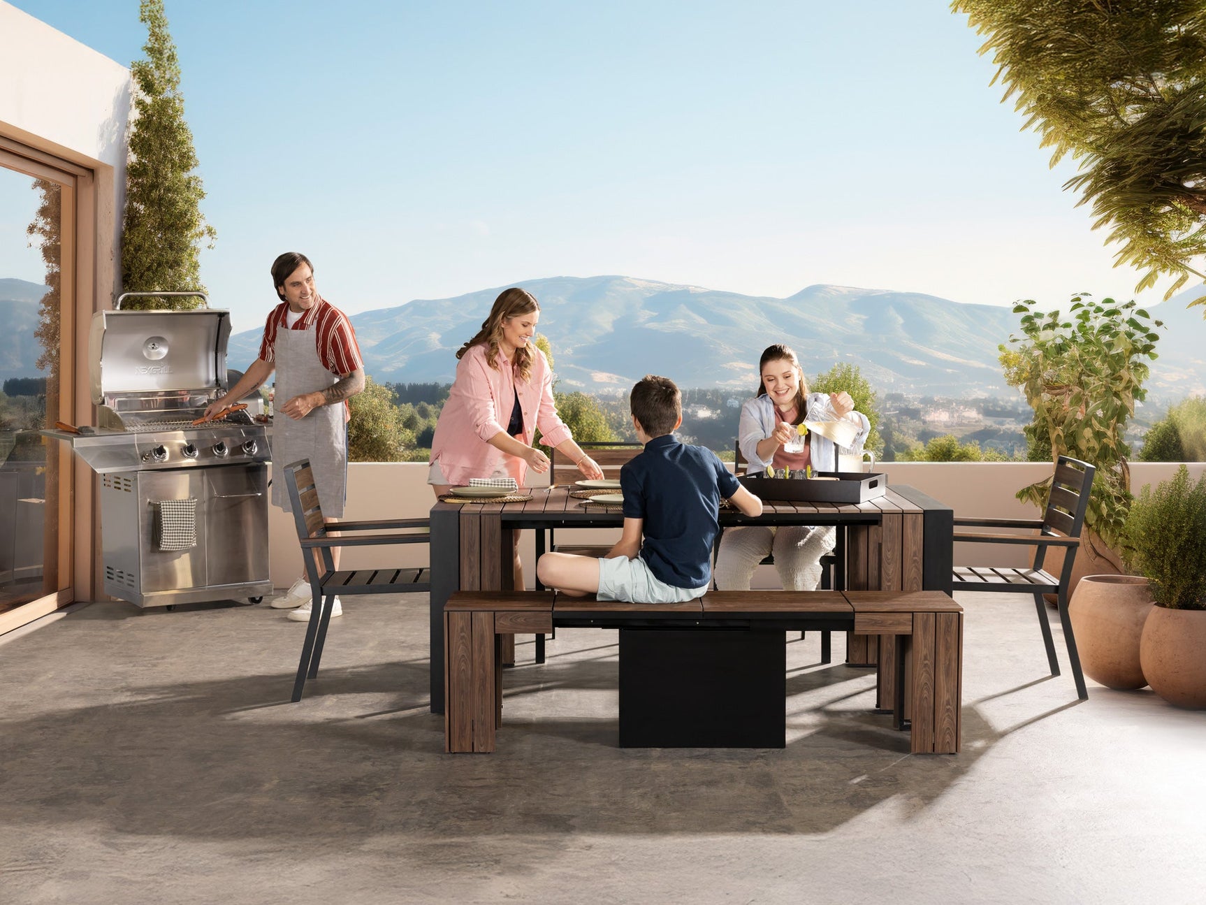 Transformer Outdoor Dining Set - The Host - Ornate Home