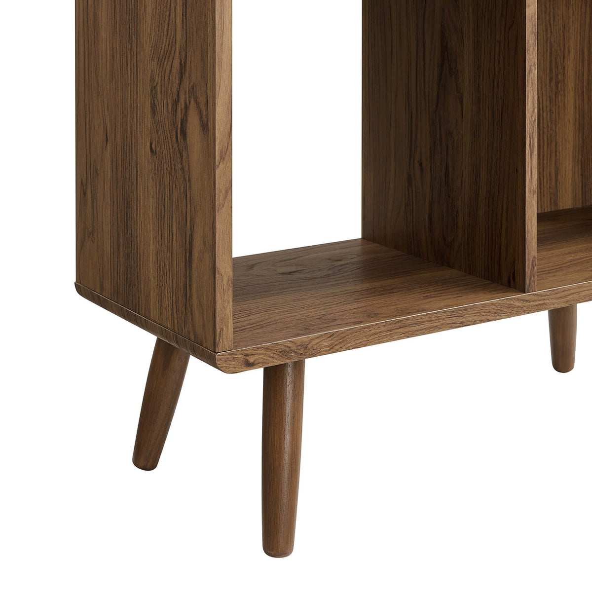 Transmit Walnut 5 Shelf Wood Grain Bookcase - Ornate Home