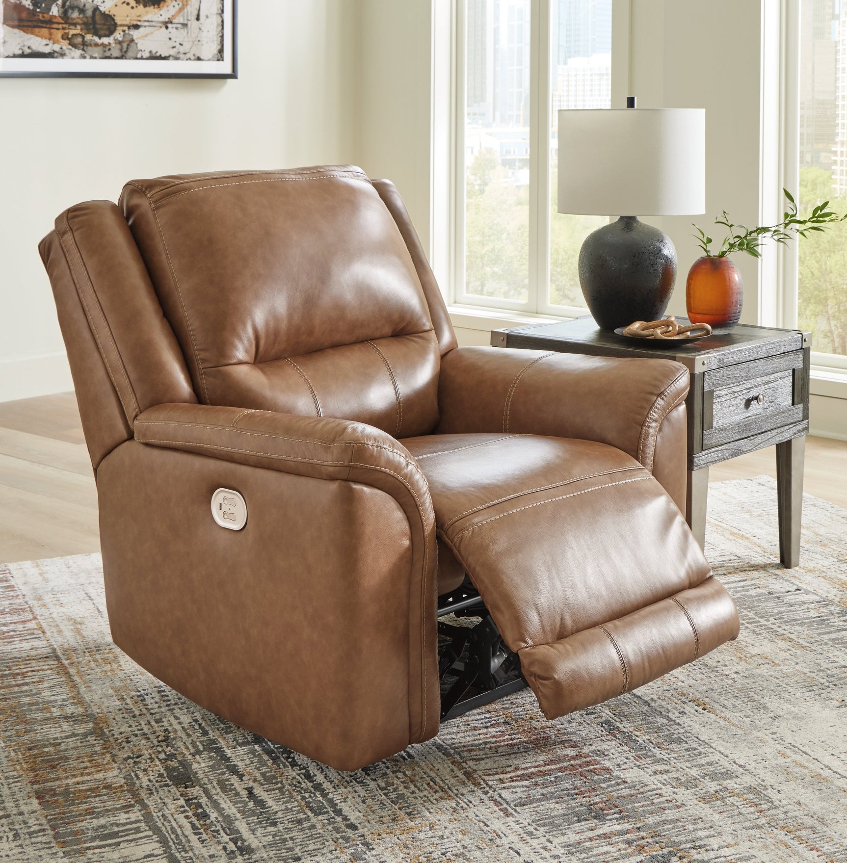Trasimeno Caramel Power Recliner (Online Special Price) - Ornate Home
