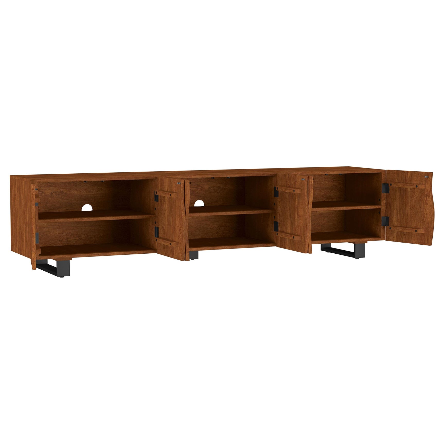 Trask Mango Brown 86-inch Wood TV Stand Media Console - Ornate Home