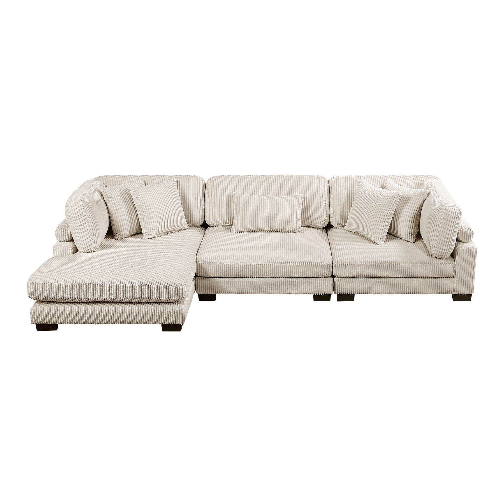Traverse Beige 3-Piece Modular Sectional with Reversible Chaise - Ornate Home