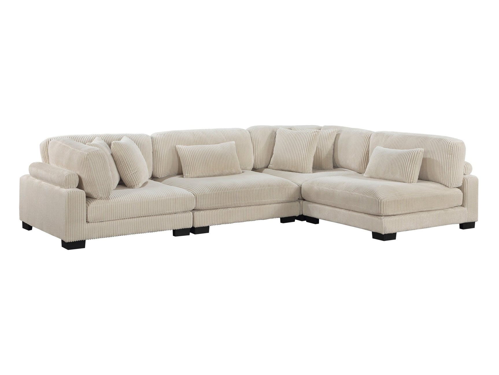 Traverse Beige 4-Piece Modular Sectional - Ornate Home