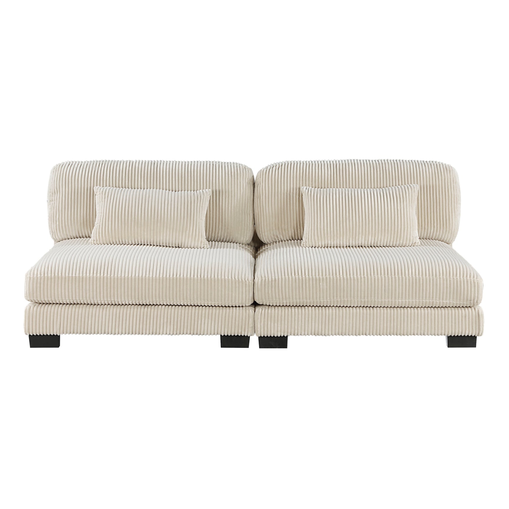 Traverse Beige 4-Piece Modular Sectional with Ottoman - Ornate Home