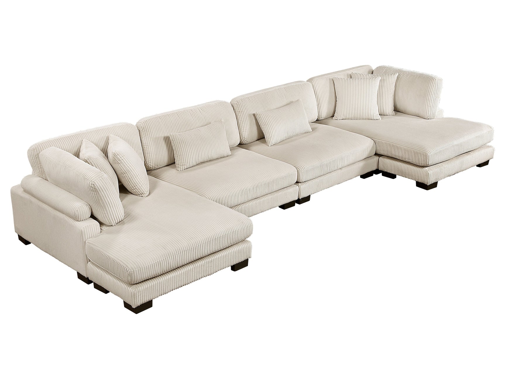 Traverse Beige 4-Piece Modular Sectional with Reversible Chaise - Ornate Home