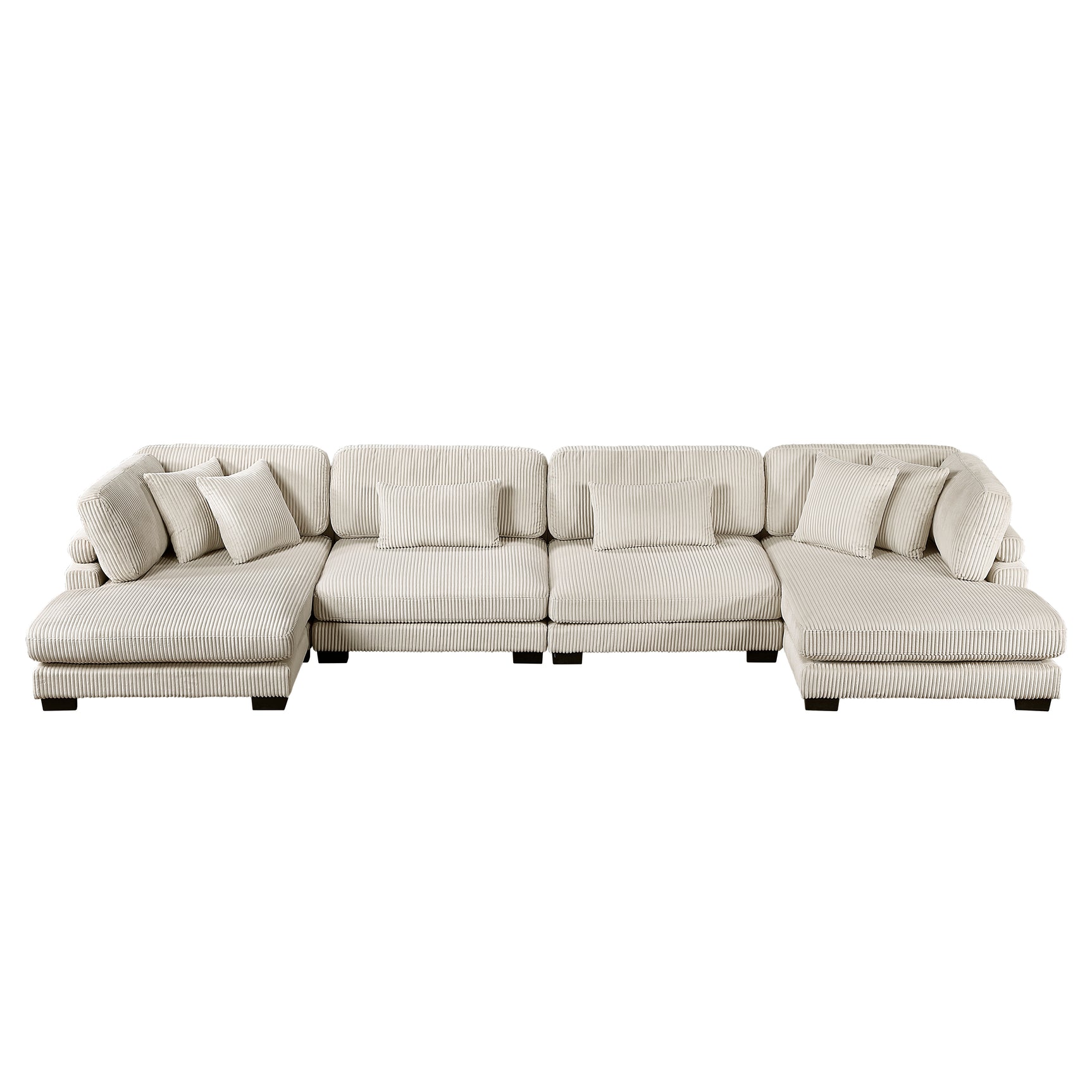 Traverse Beige 4-Piece Modular Sectional with Reversible Chaise - Ornate Home