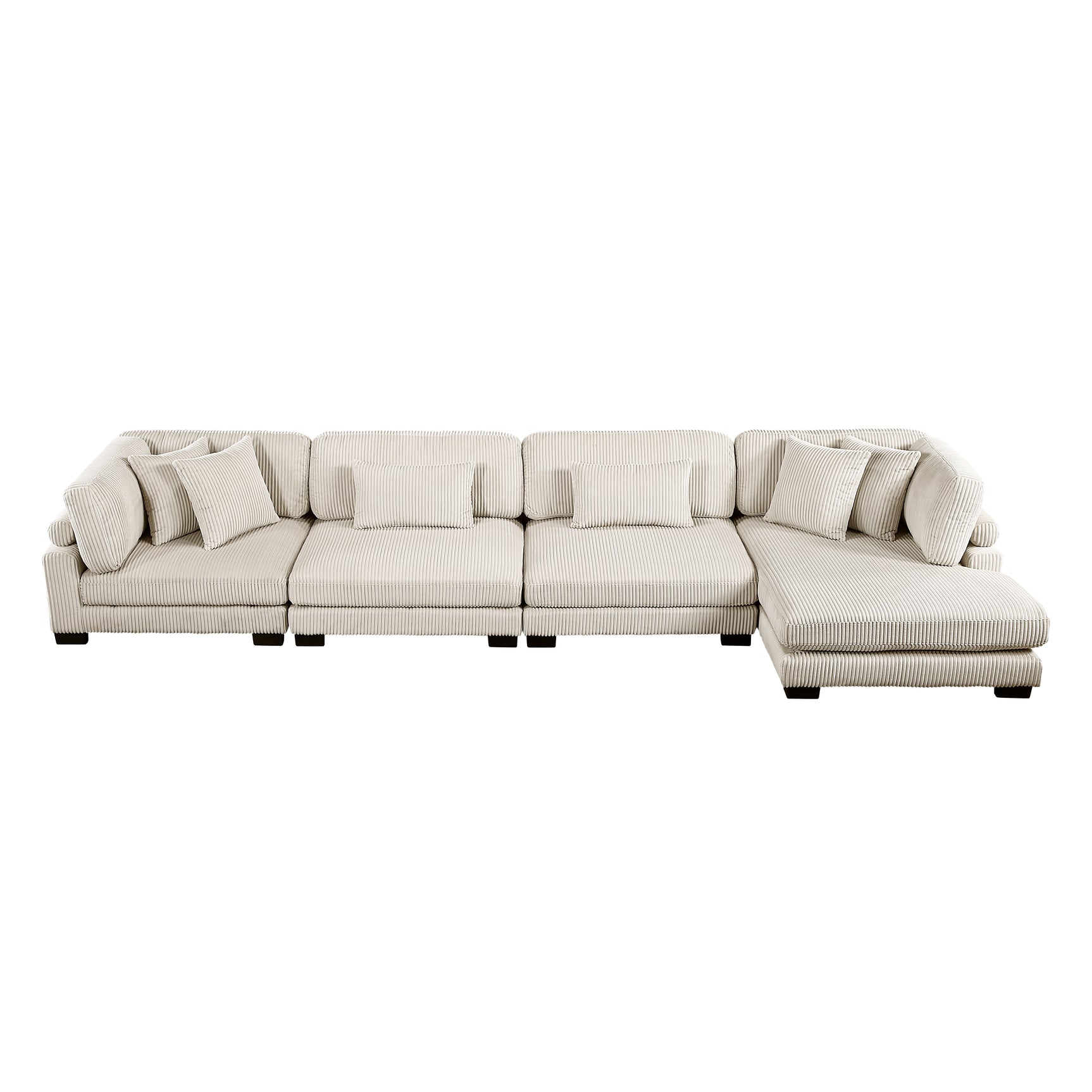 Traverse Beige 4-Piece Modular Sectional with Reversible Chaise - Ornate Home