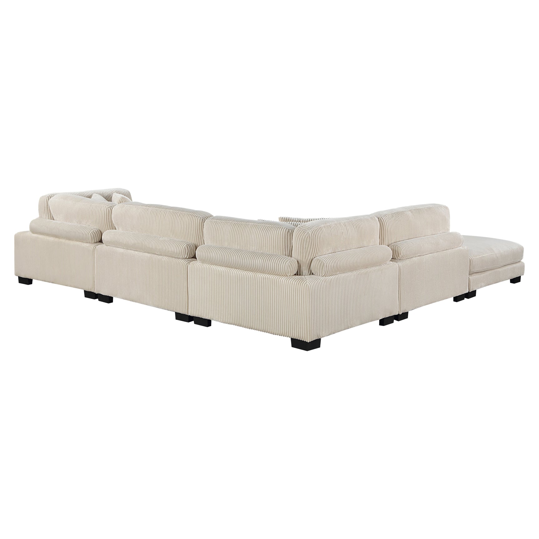 Traverse Beige 5-Piece Modular Sectional with Ottoman - Ornate Home