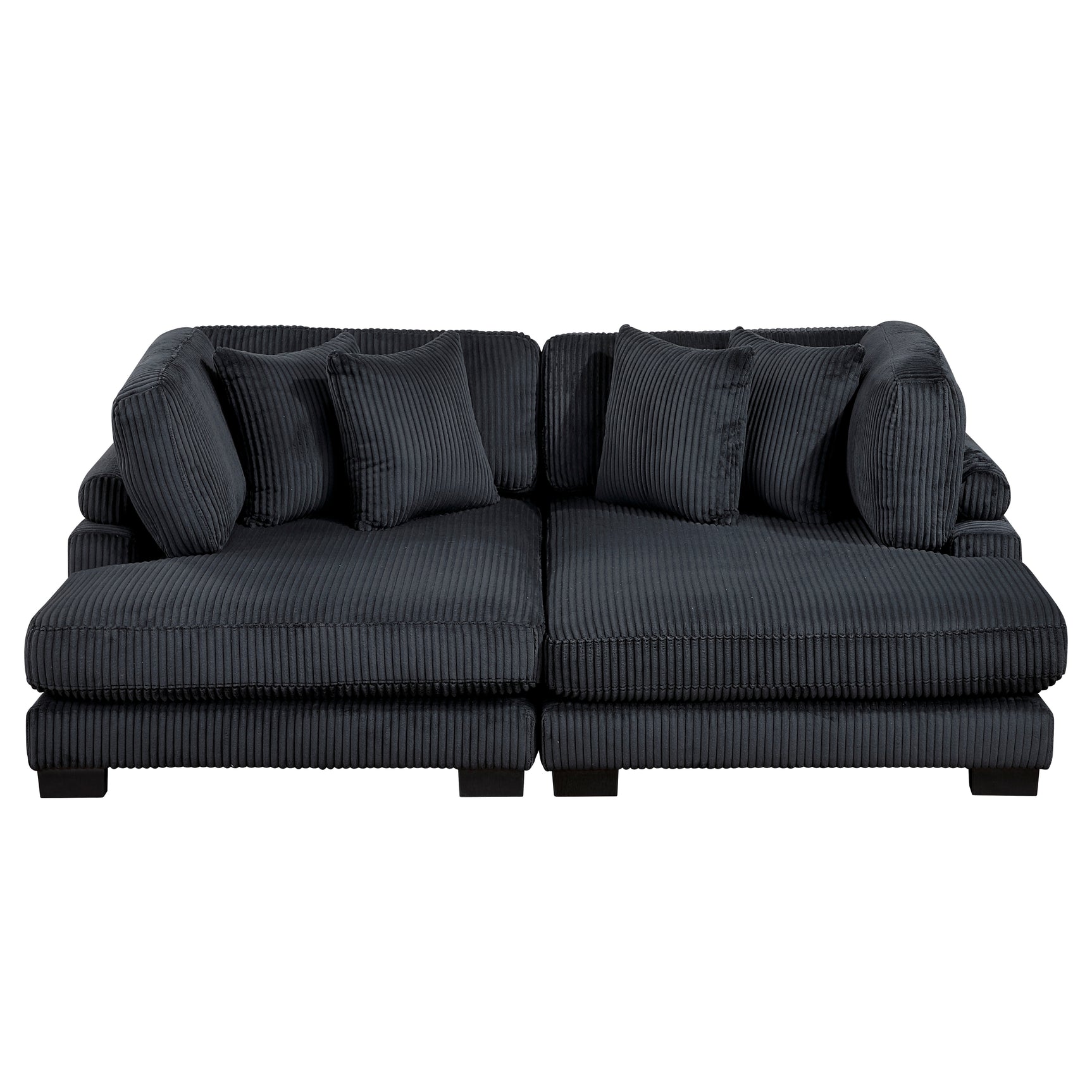 Traverse Black 2-Piece Chaise Lounge - Ornate Home