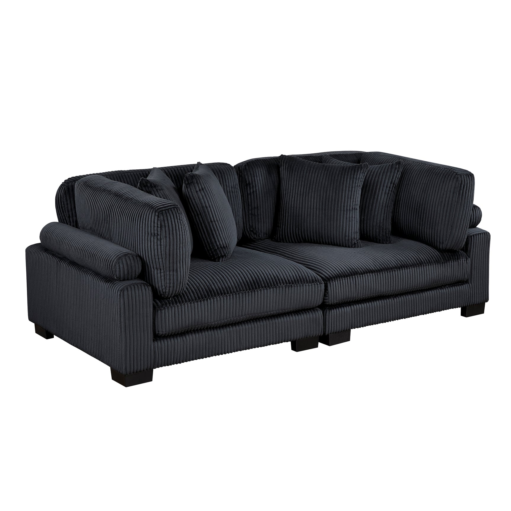 Traverse Black Loveseat - Ornate Home