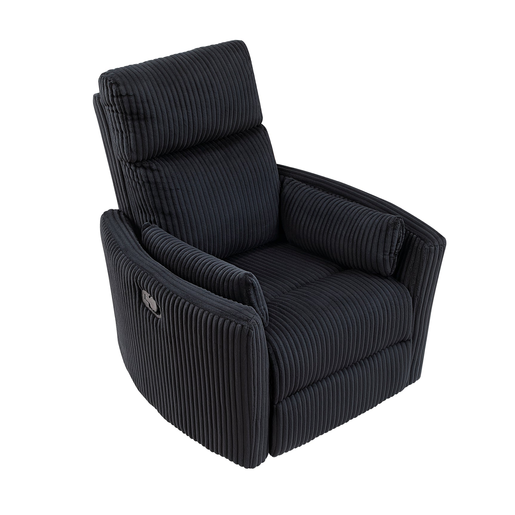 Traverse Black Swivel Glider Reclining Chair - Ornate Home