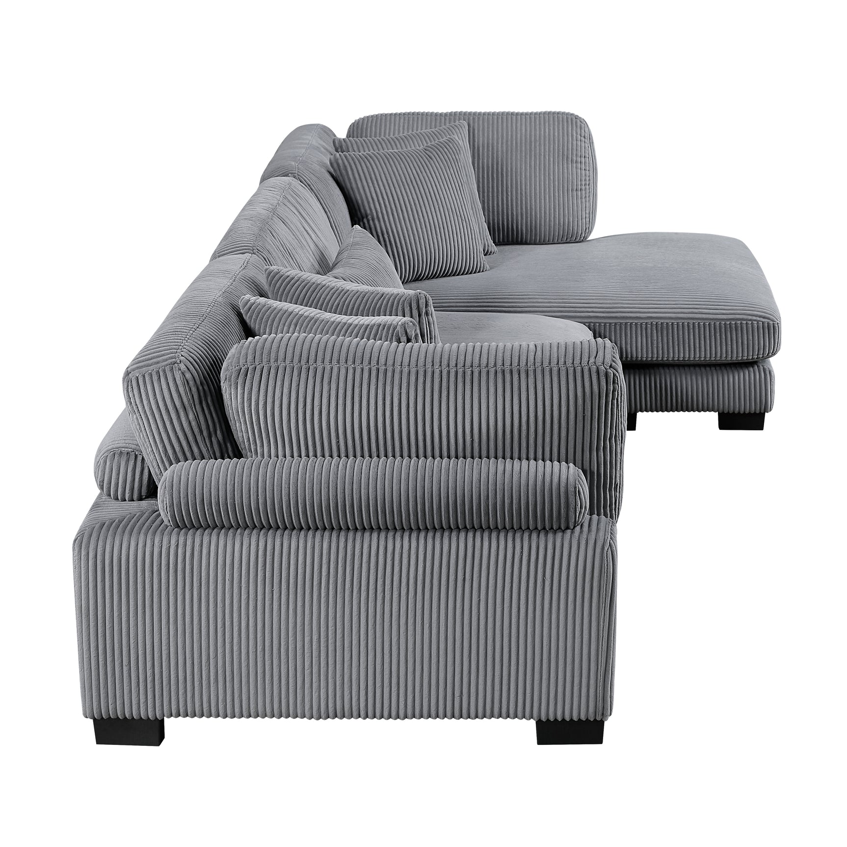 Traverse Gray 3-Piece Modular Sectional with Reversible Chaise - Ornate Home
