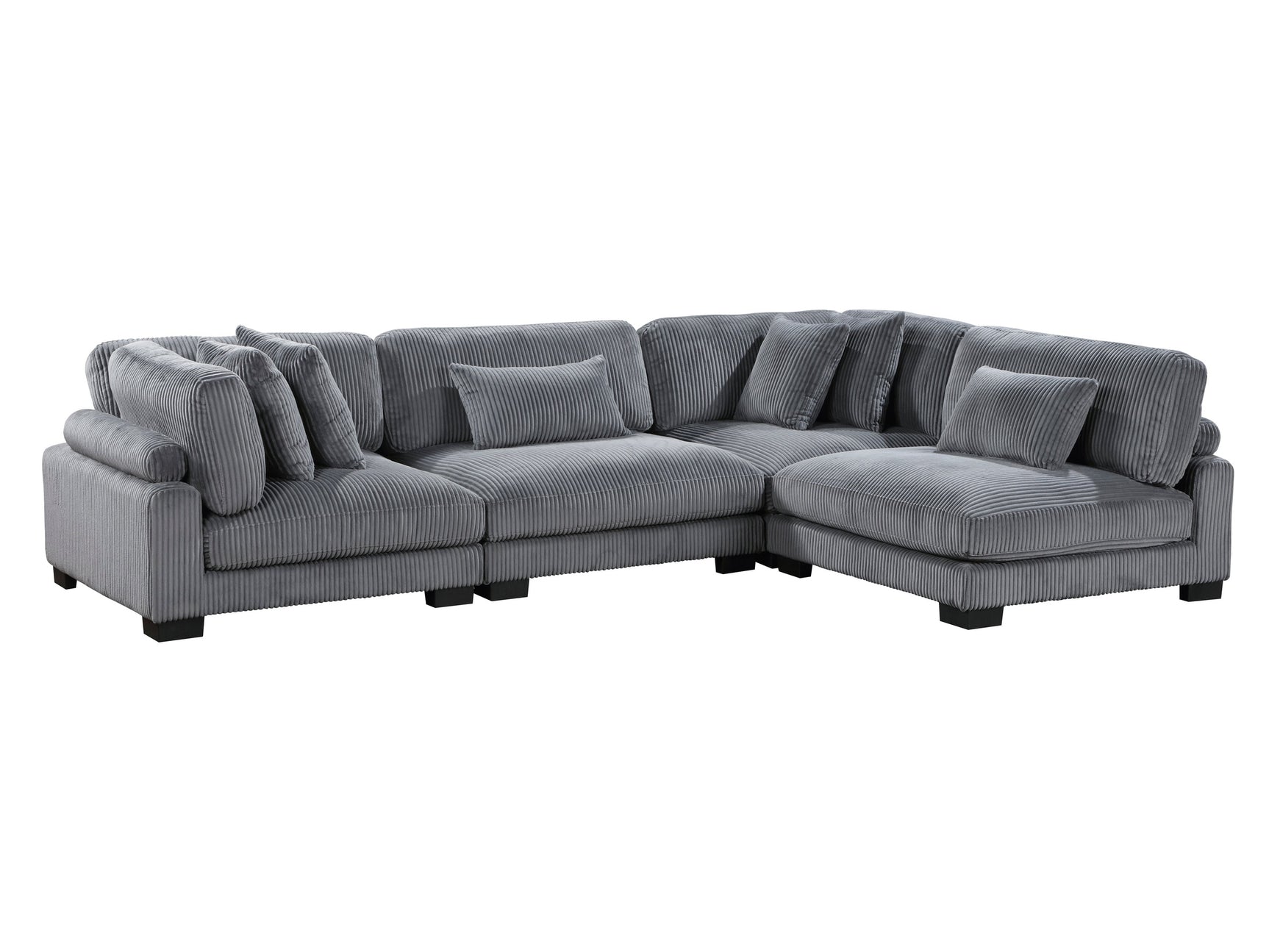 Traverse Gray 4-Piece Modular Sectional - Ornate Home
