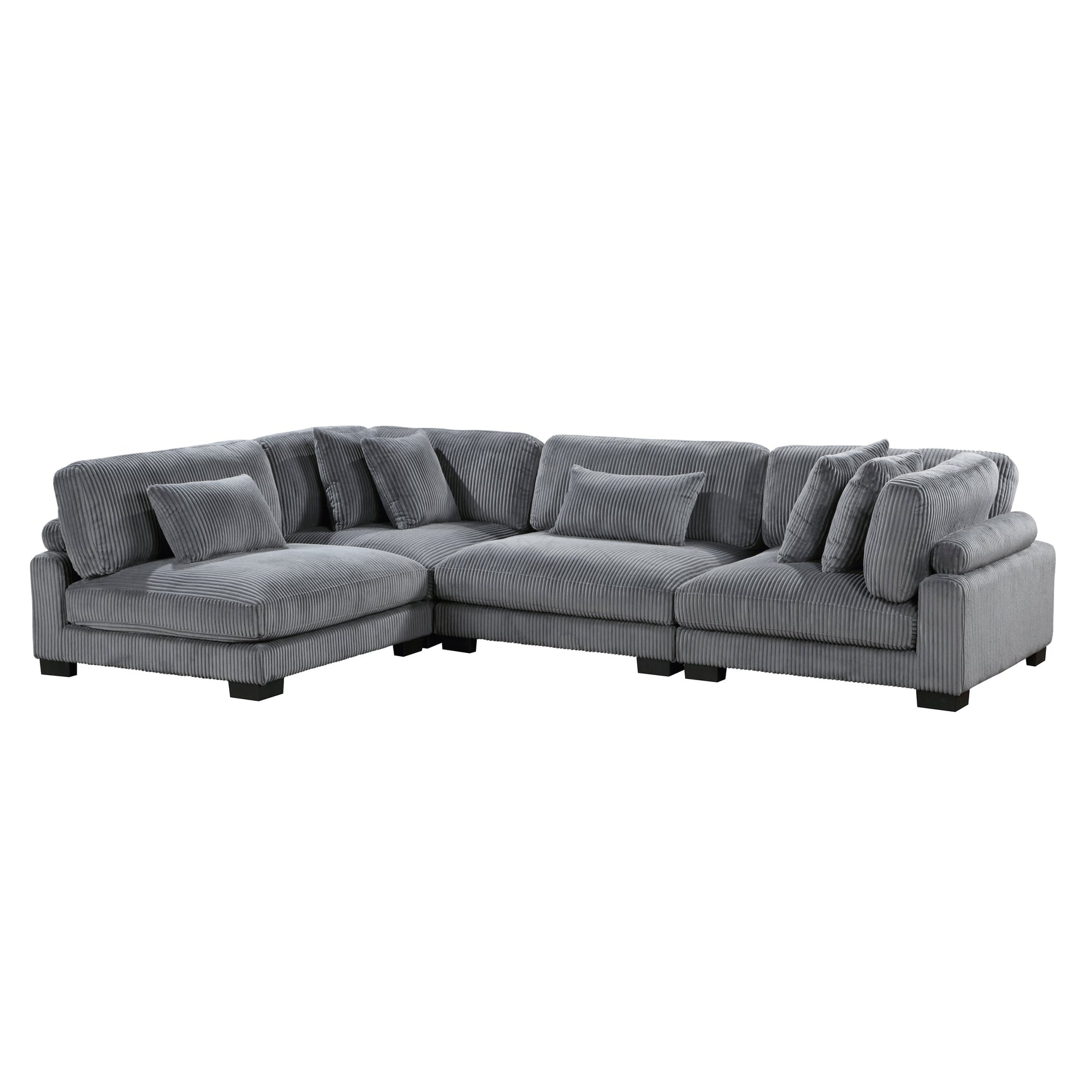 Traverse Gray 4-Piece Modular Sectional - Ornate Home