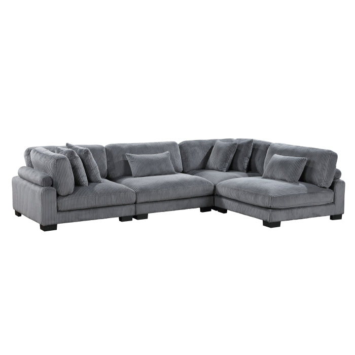 Traverse Gray 4-Piece Modular Sectional - Ornate Home
