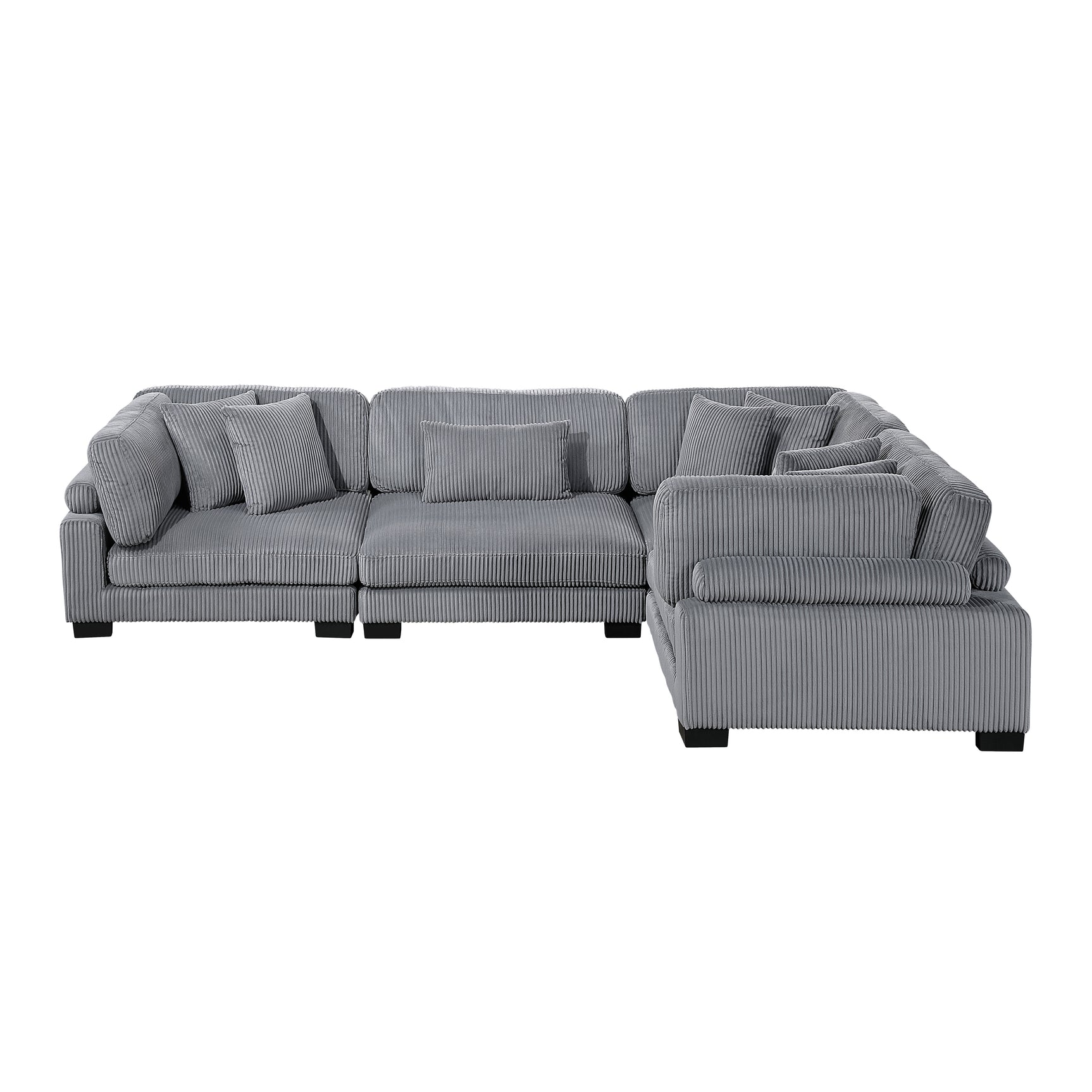Traverse Gray 4-Piece Modular Sectional - Ornate Home