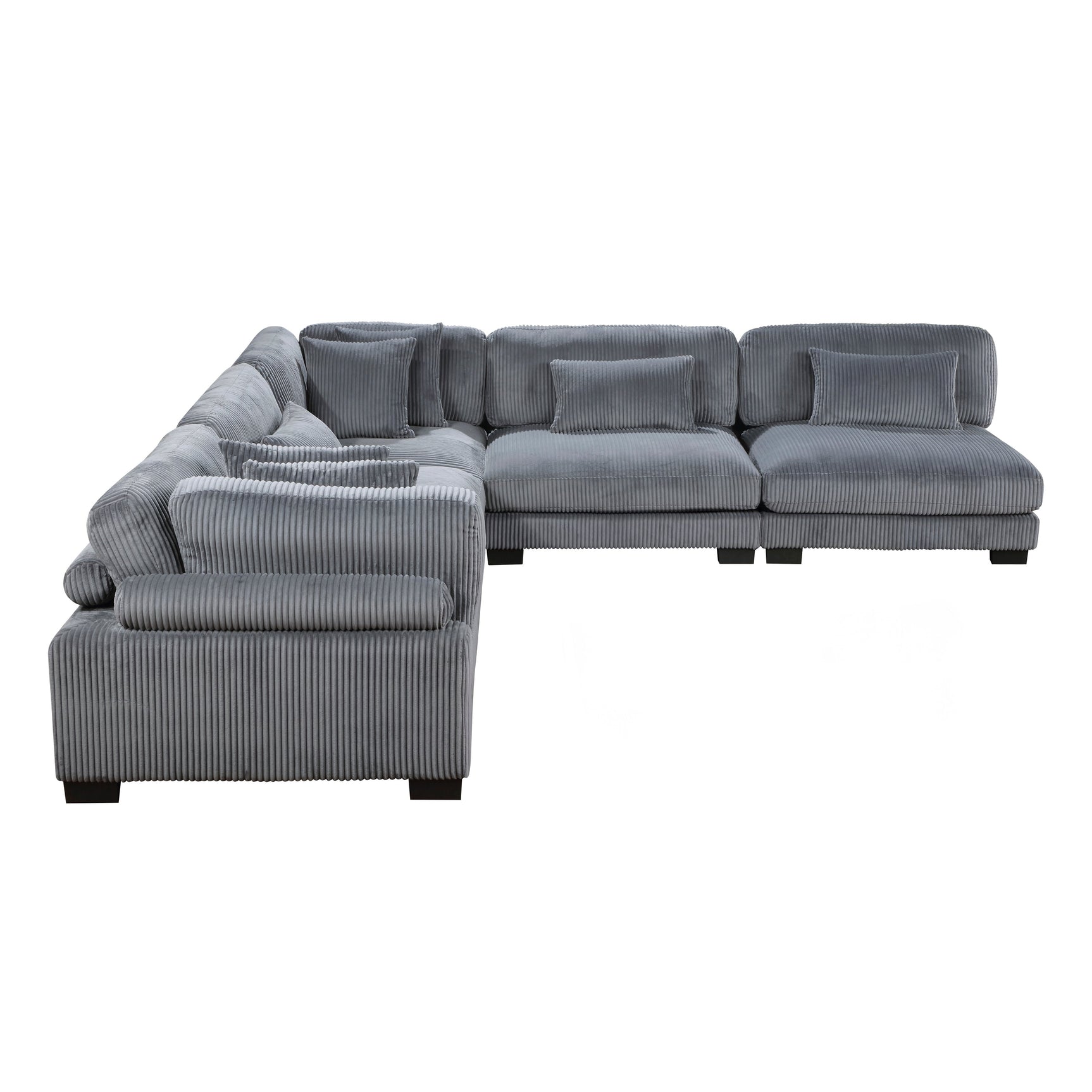 Traverse Gray 5-Piece Modular Sectional - Ornate Home