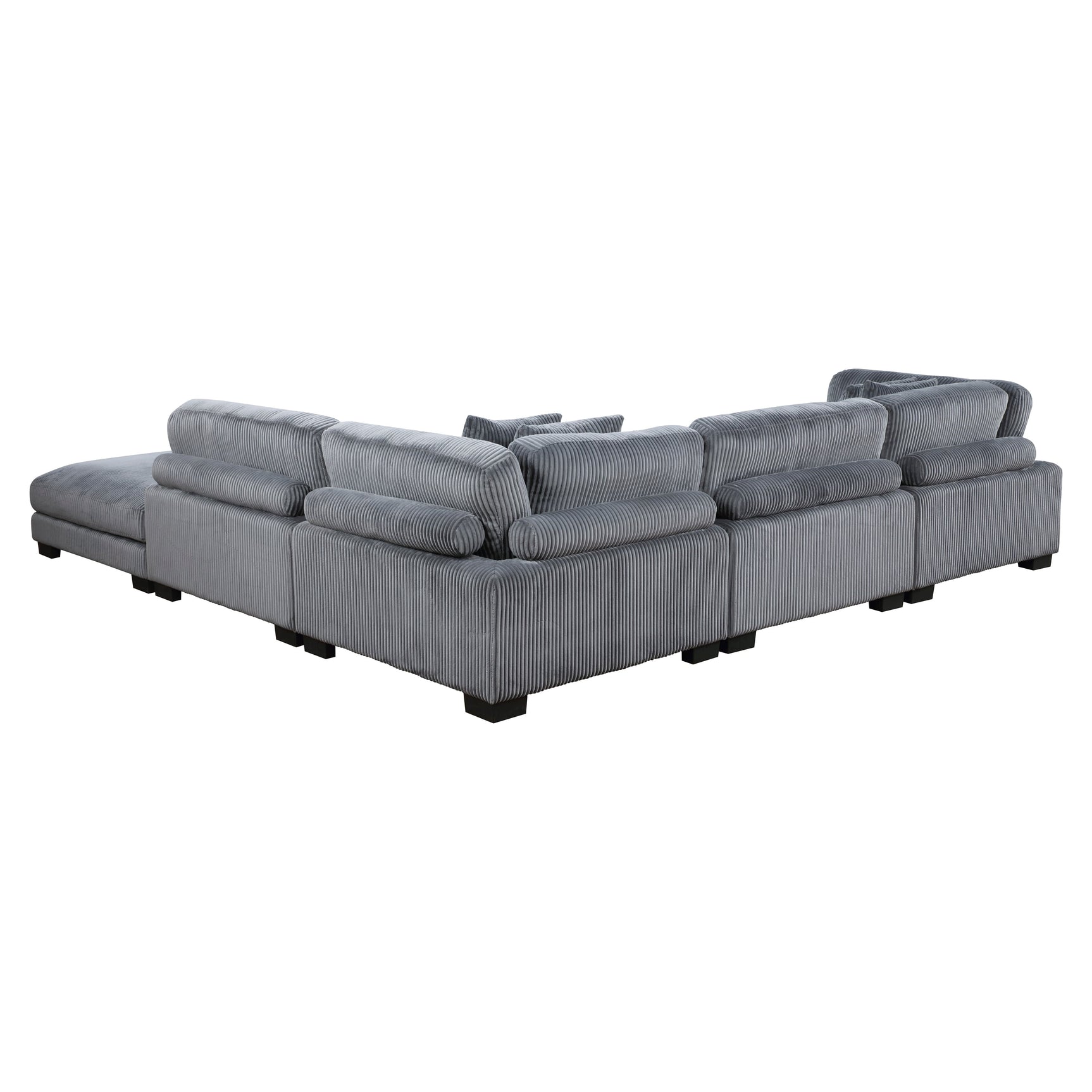 Traverse Gray 5-Piece Modular Sectional with Ottoman - Ornate Home