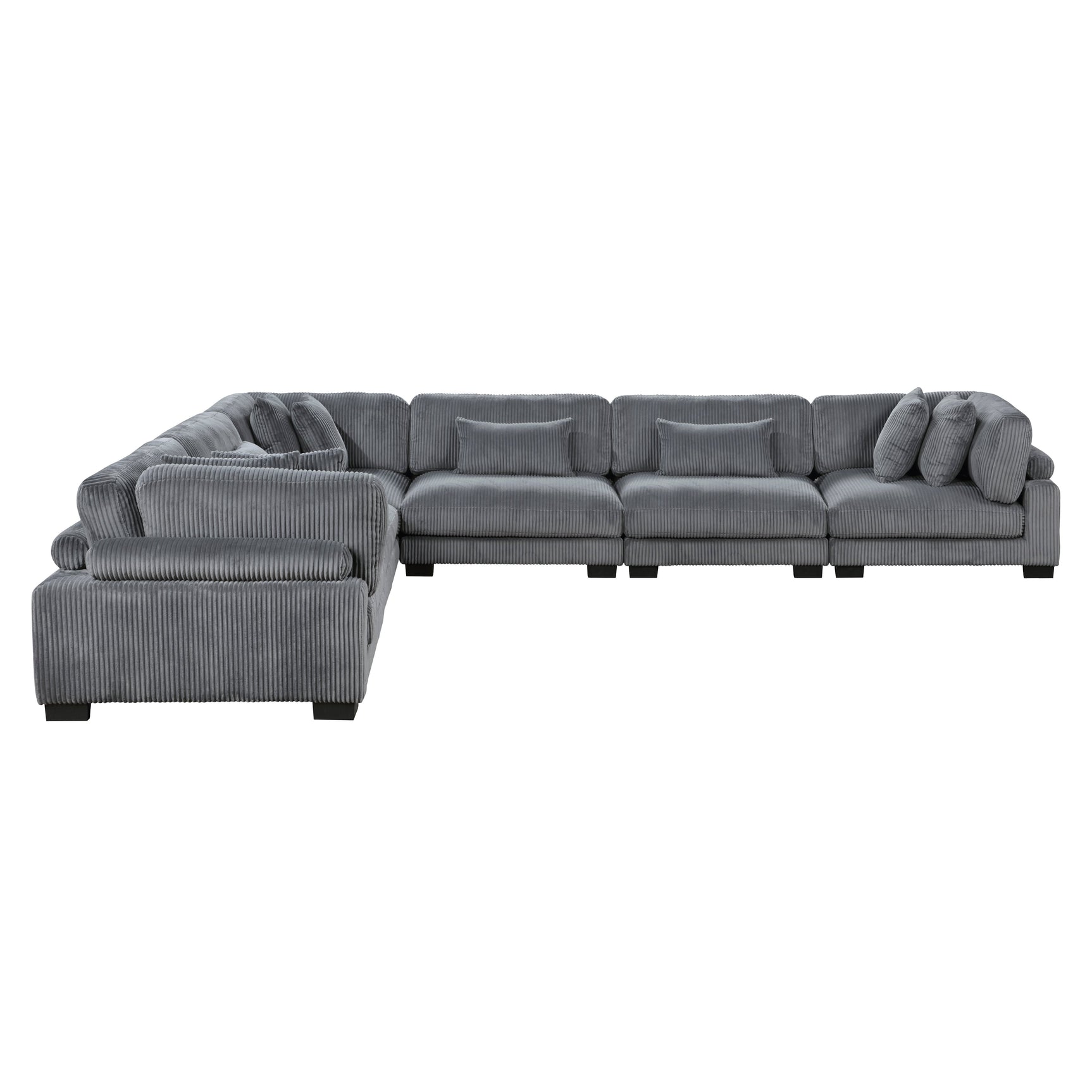Traverse Gray 6-Piece Modular Sectional - Ornate Home