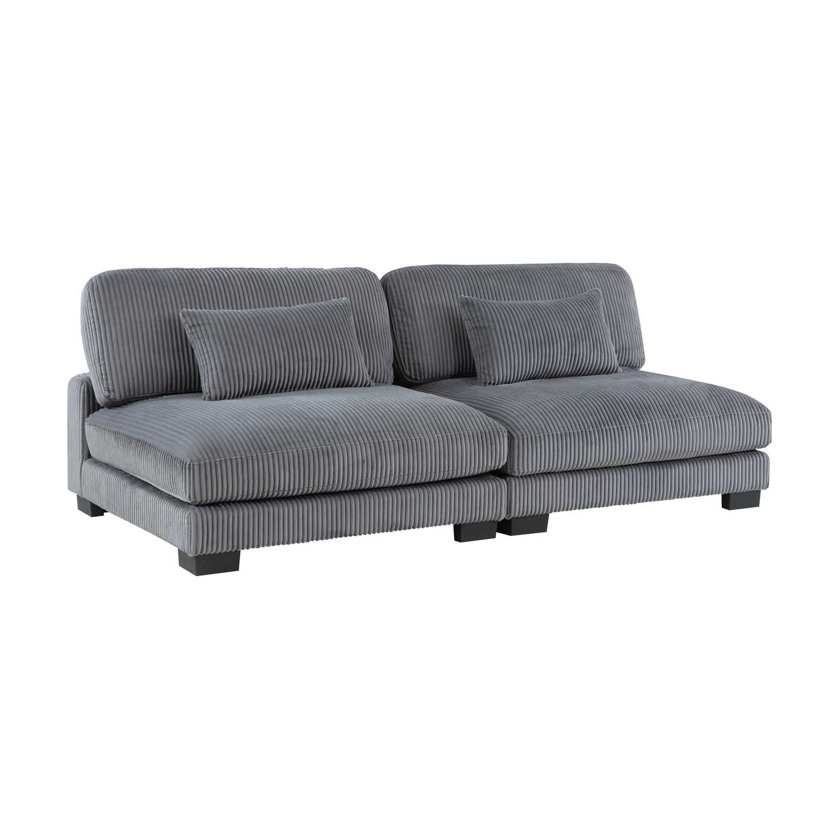 Traverse Gray 6-Piece Modular Sectional with Ottoman - Ornate Home