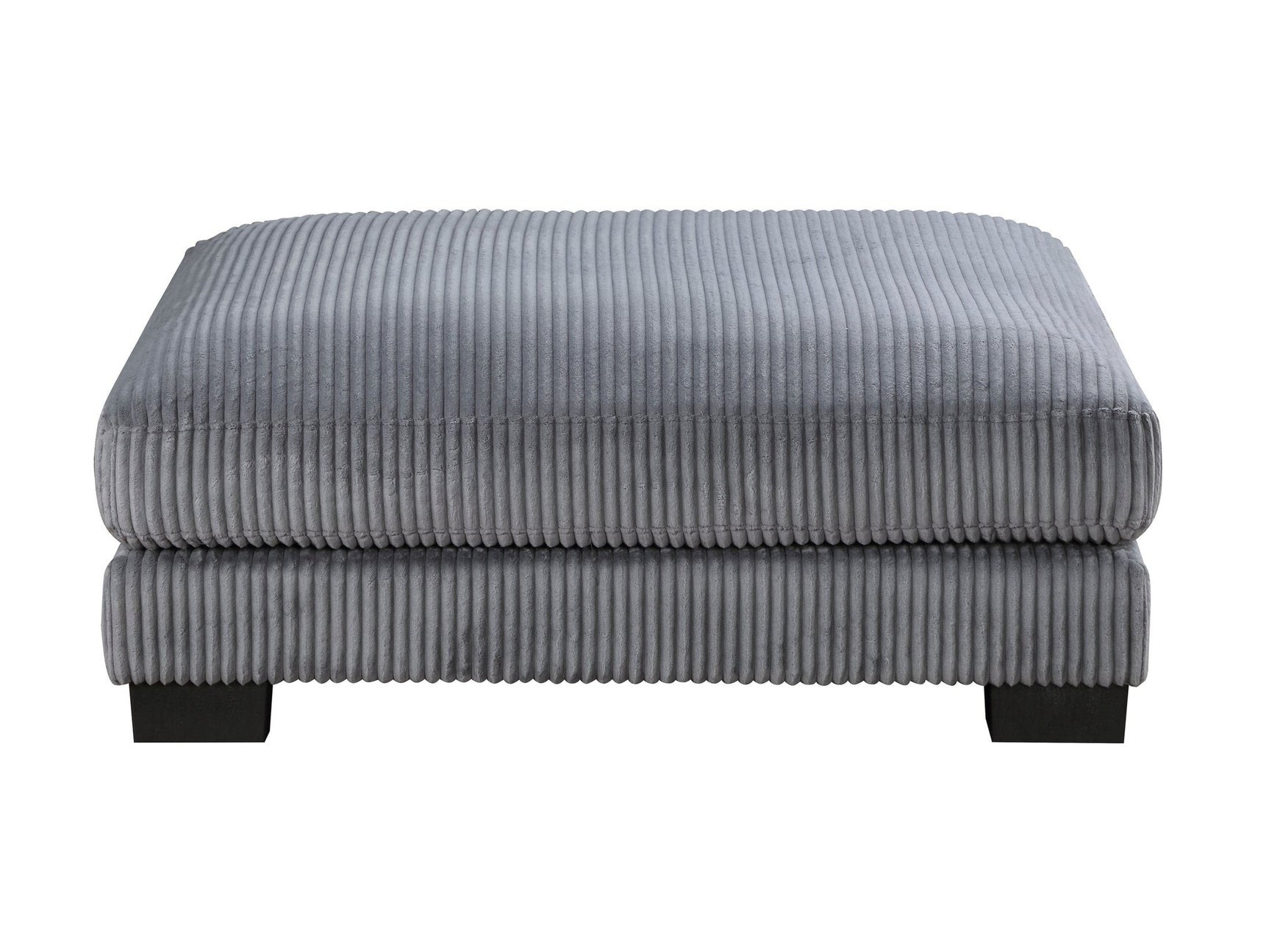 Traverse Gray Gray Corduroy Ottoman - Ornate Home