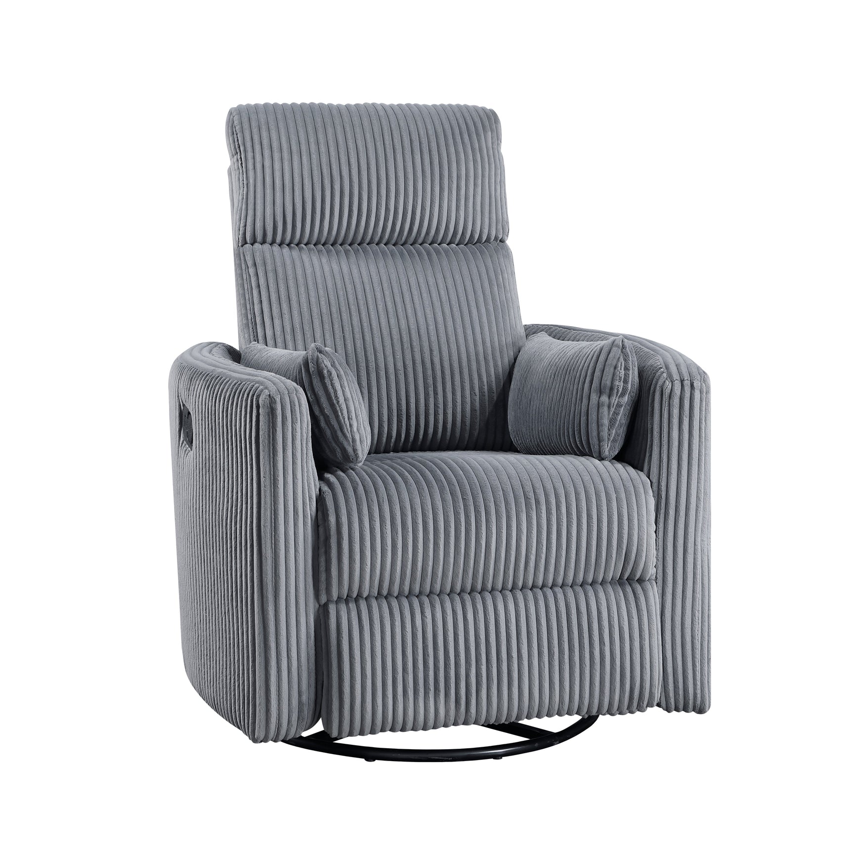 Traverse Gray Swivel Glider Reclining Chair - Ornate Home