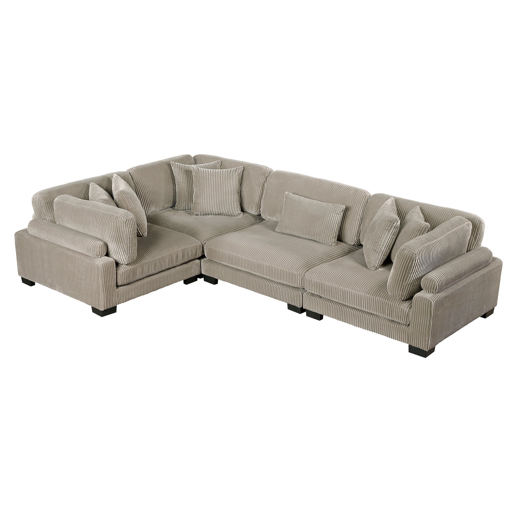 Traverse Taupe 4-Piece Modular Sectional - Ornate Home