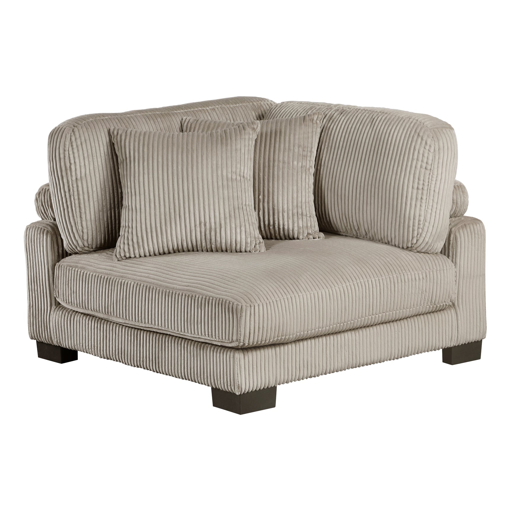 Traverse Taupe 4-Piece RAF Modular Sectional with Ottoman - Ornate Home