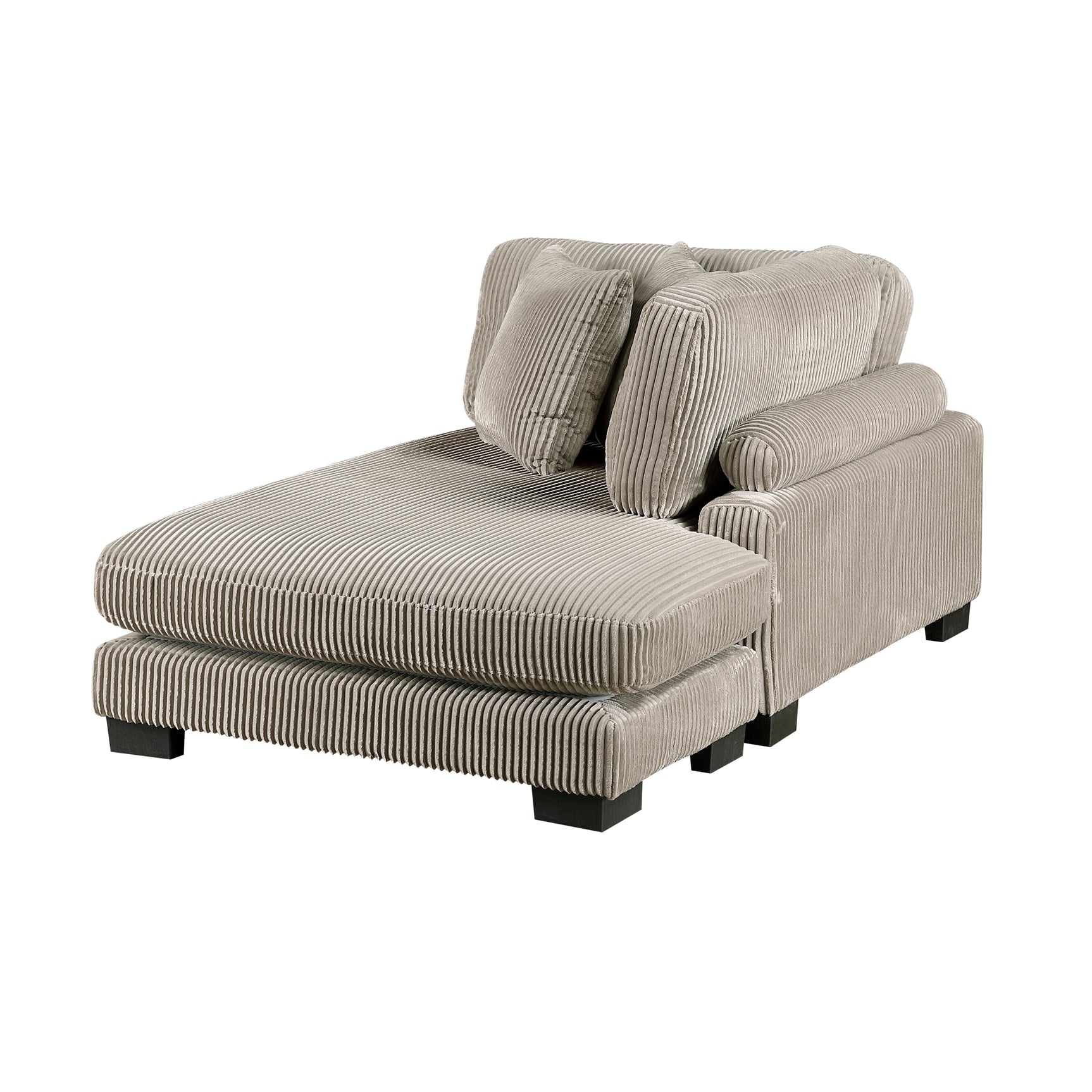 Traverse Taupe 5-Piece Modular Sectional with Reversible Chaise and Ottoman - Ornate Home