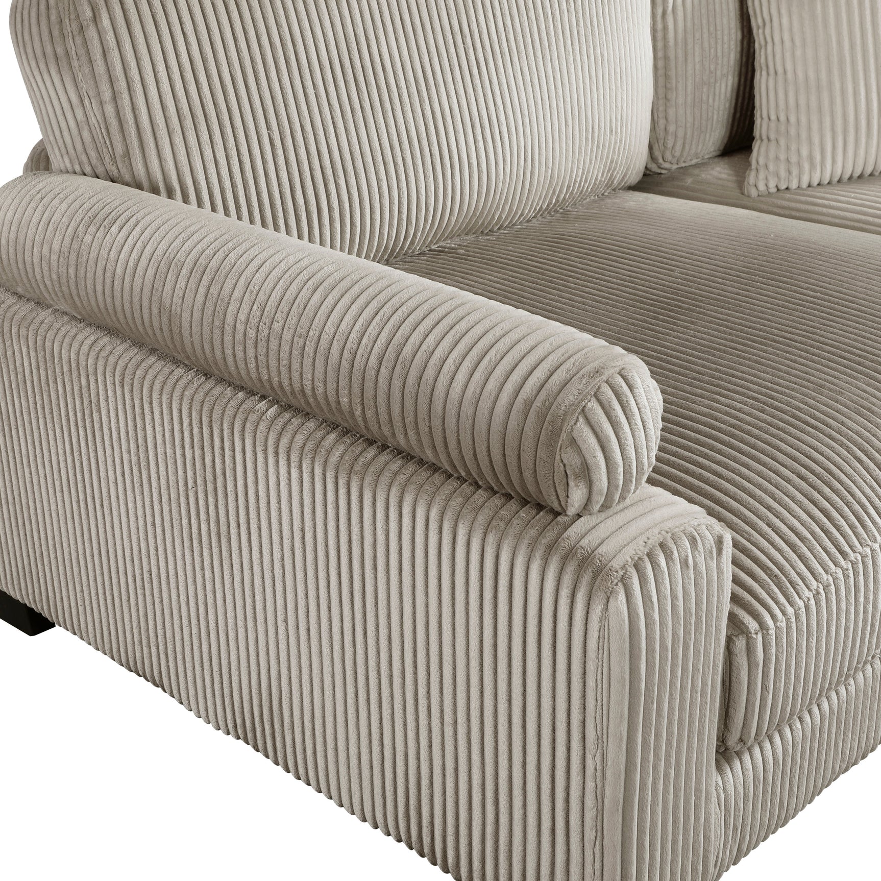 Traverse Taupe 6-Piece L Shaped Modular Sectional with Ottoman - Ornate Home
