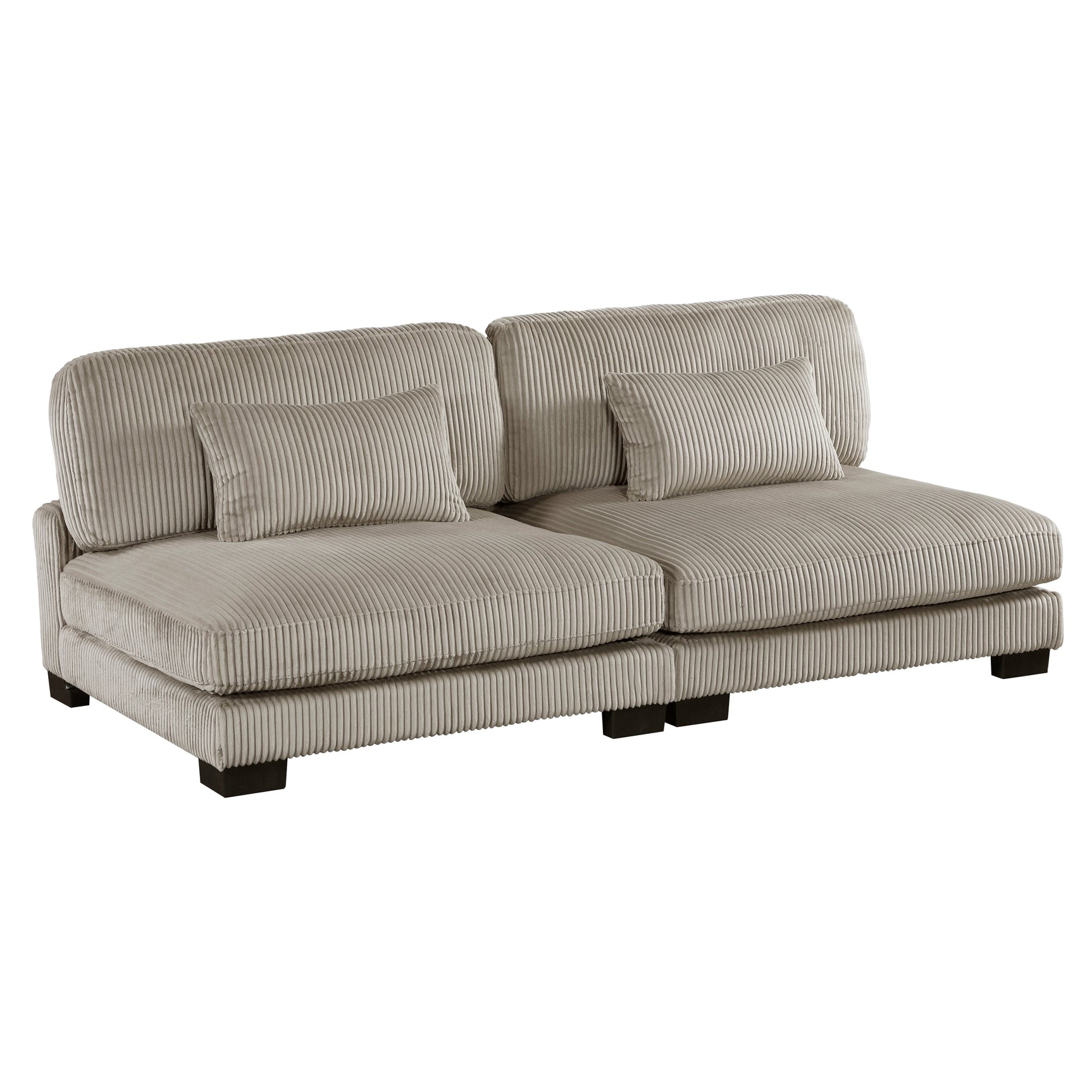 Traverse Taupe 6-Piece L Shaped Modular Sectional with Ottoman - Ornate Home