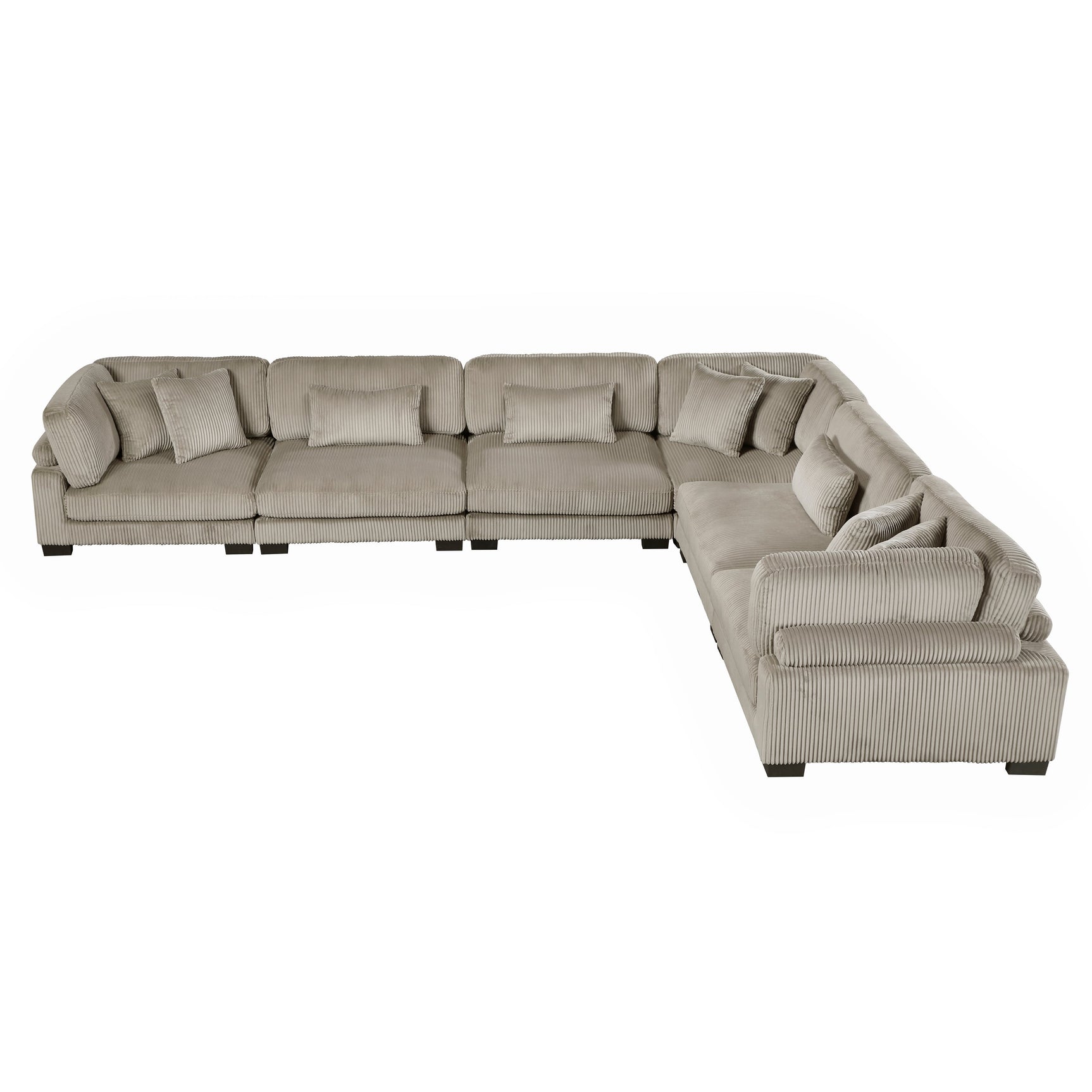 Traverse Taupe 6-Piece Modular Sectional - Ornate Home