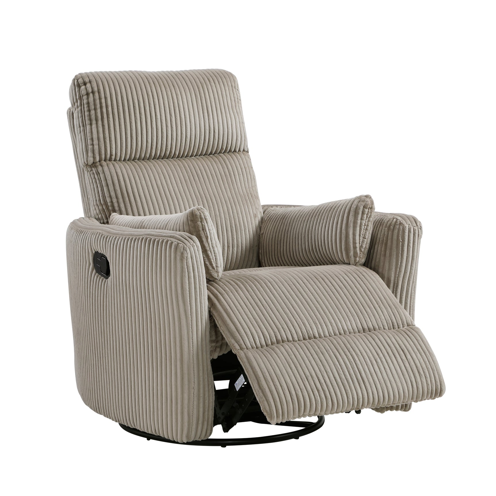 Traverse Taupe Swivel Glider Reclining Chair - Ornate Home