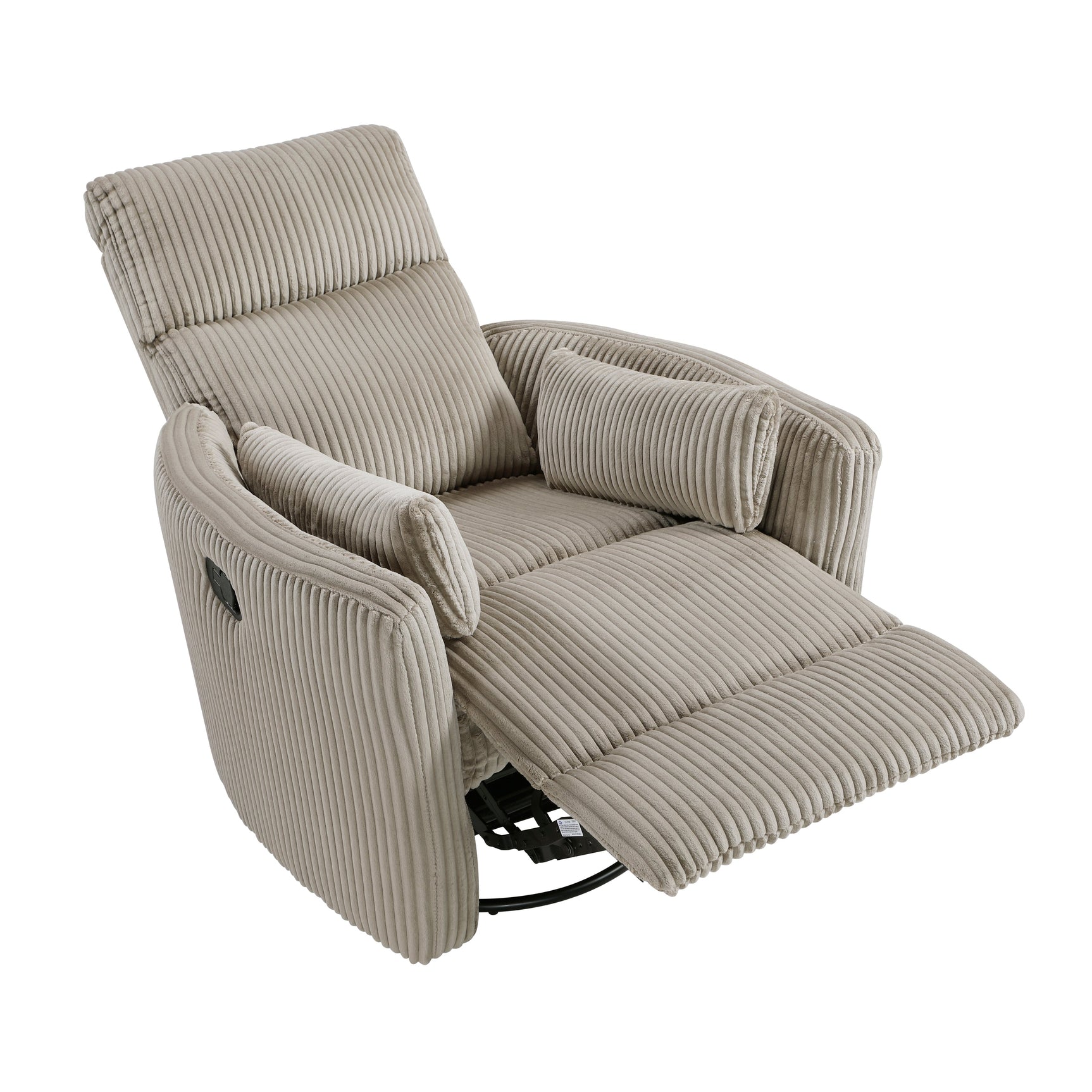 Traverse Taupe Swivel Glider Reclining Chair - Ornate Home