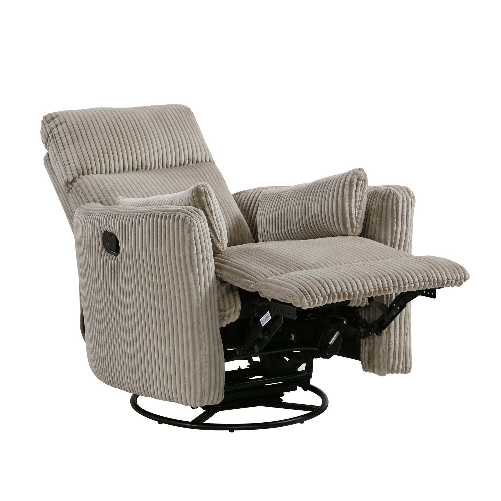 Traverse Taupe Swivel Glider Reclining Chair - Ornate Home